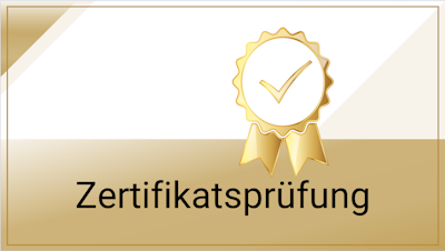 Link zu diesem Abschnitt kopieren Zertifikatsprüfung: RW BEBU und höhere FIBU